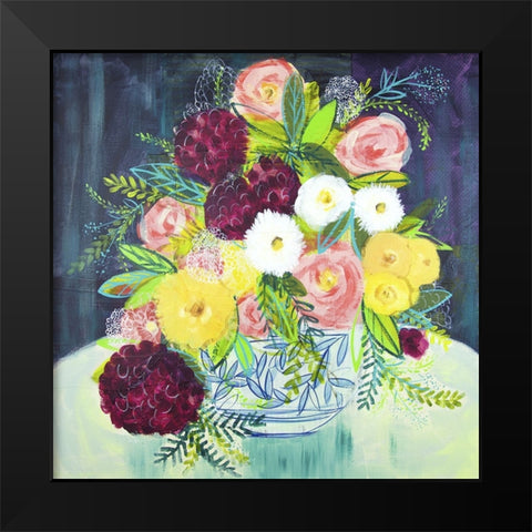 Poetic Arrangement I Black Modern Wood Framed Art Print by Hampe, Shelley