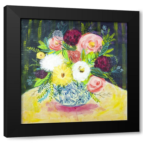 Poetic Arrangement III Black Modern Wood Framed Art Print with Double Matting by Hampe, Shelley