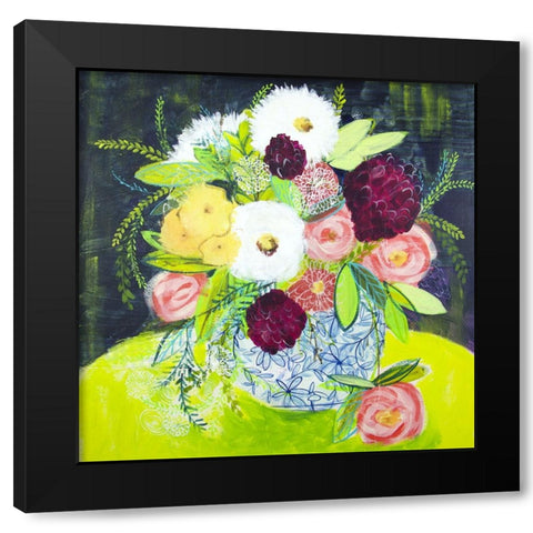 Poetic Arrangement IV Black Modern Wood Framed Art Print with Double Matting by Hampe, Shelley