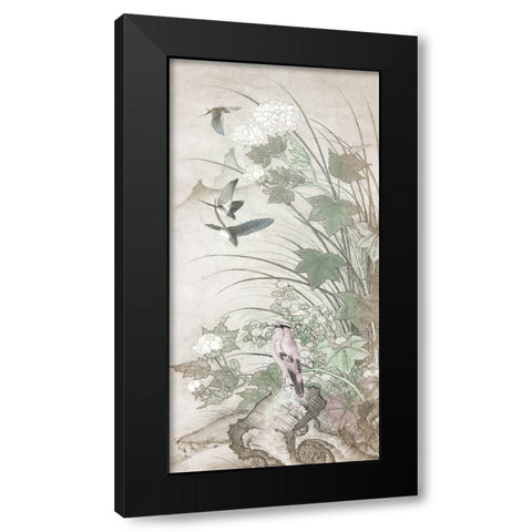 Chinoiserie Panel I Black Modern Wood Framed Art Print by Hunziker, Steve