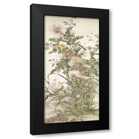 Chinoiserie Panel IV Black Modern Wood Framed Art Print by Hunziker, Steve