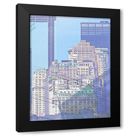 Cityworks II Black Modern Wood Framed Art Print with Double Matting by Hunziker, Steve