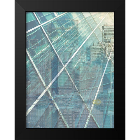 Cityworks III Black Modern Wood Framed Art Print by Hunziker, Steve