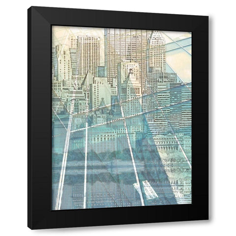 Cityworks IV Black Modern Wood Framed Art Print with Double Matting by Hunziker, Steve