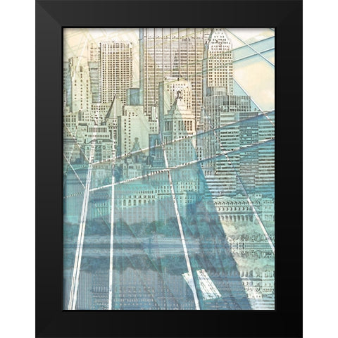 Cityworks IV Black Modern Wood Framed Art Print by Hunziker, Steve