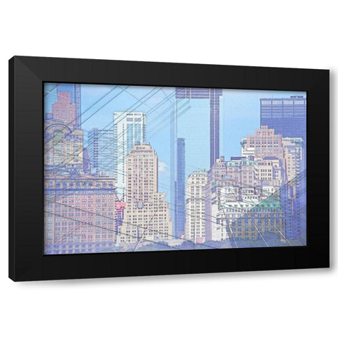 Cityworks V Black Modern Wood Framed Art Print with Double Matting by Hunziker, Steve