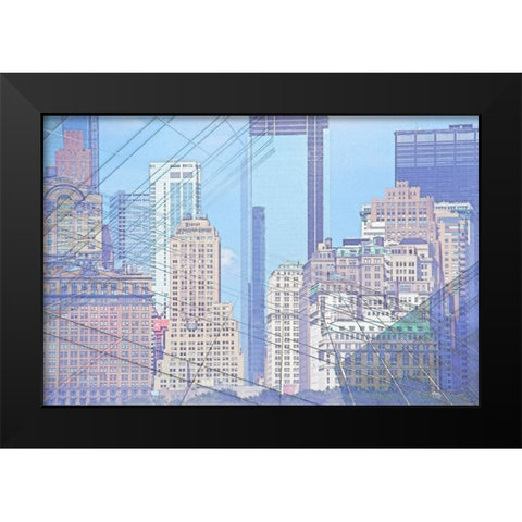 Cityworks V Black Modern Wood Framed Art Print by Hunziker, Steve