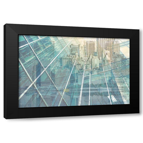 Cityworks VI Black Modern Wood Framed Art Print by Hunziker, Steve
