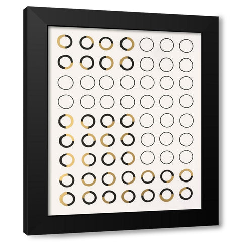 Minor Arc II Black Modern Wood Framed Art Print with Double Matting by Lam, Vanna