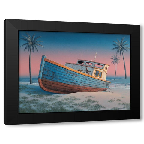 Barbados Sunset  I Black Modern Wood Framed Art Print by Courtney, Richard