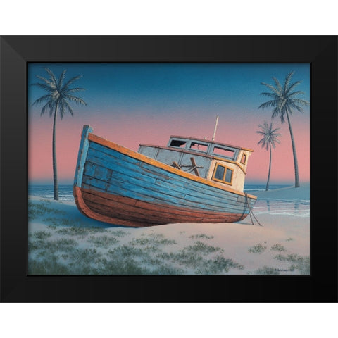 Barbados Sunset  I Black Modern Wood Framed Art Print by Courtney, Richard