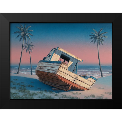 Barbados Sunset  II Black Modern Wood Framed Art Print by Courtney, Richard
