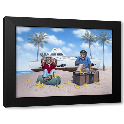 Bored Fearless Crew  I Black Modern Wood Framed Art Print with Double Matting by Courtney, Richard