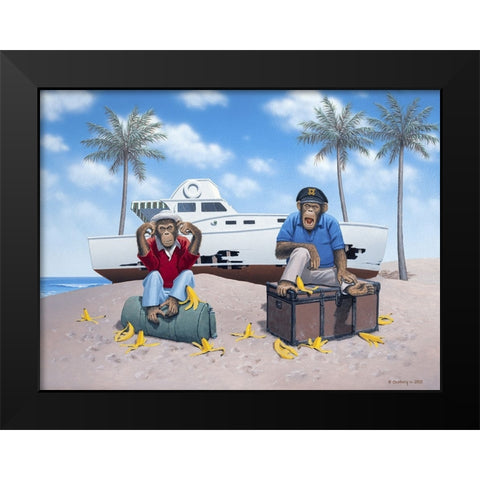 Bored Fearless Crew  I Black Modern Wood Framed Art Print by Courtney, Richard
