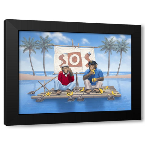 Bored Fearless Crew  II Black Modern Wood Framed Art Print with Double Matting by Courtney, Richard