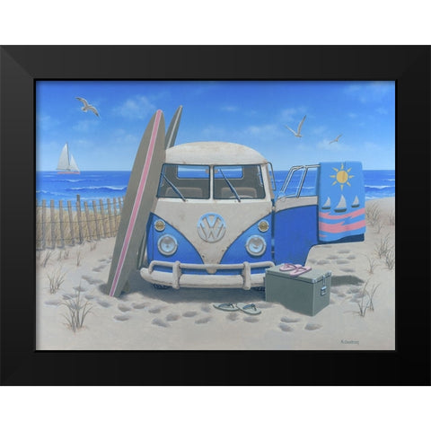 Ready for the Sun Black Modern Wood Framed Art Print by Courtney, Richard