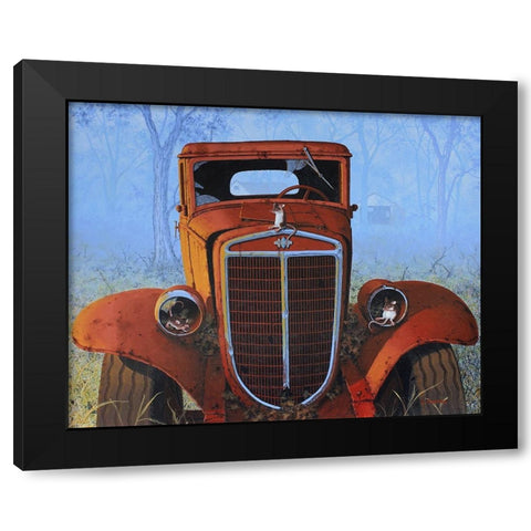 See No Evil Hear No Evil Squeak No Evil Black Modern Wood Framed Art Print with Double Matting by Courtney, Richard