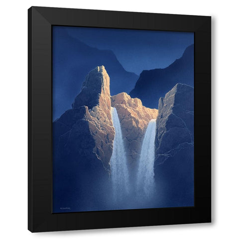 Solitude Mountain II Black Modern Wood Framed Art Print by Courtney, Richard