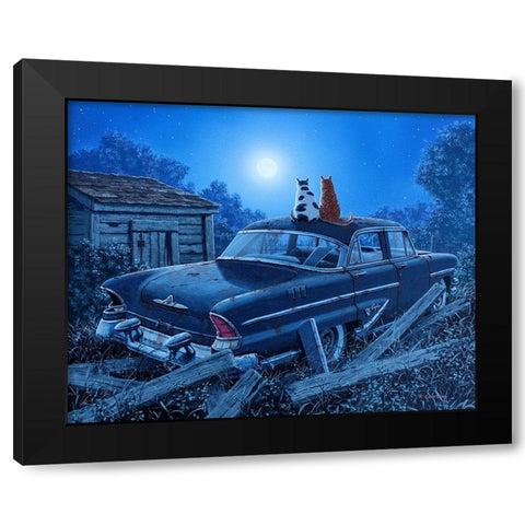 Theres a Moon Out Tonight Black Modern Wood Framed Art Print by Courtney, Richard