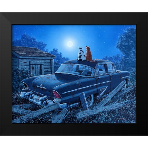 Theres a Moon Out Tonight Black Modern Wood Framed Art Print by Courtney, Richard