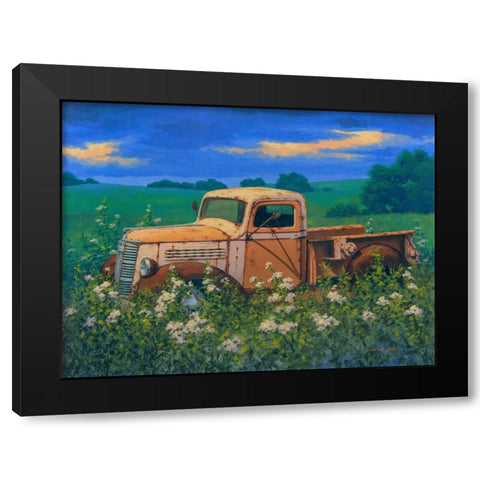 Truck In the Meadow I Black Modern Wood Framed Art Print with Double Matting by Courtney, Richard