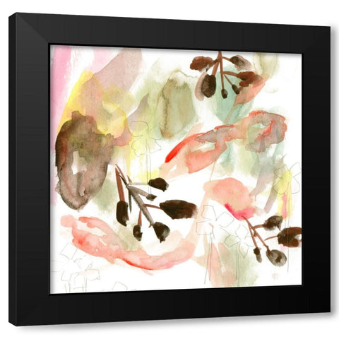 Early Morning Glory I Black Modern Wood Framed Art Print with Double Matting by Wang, Melissa