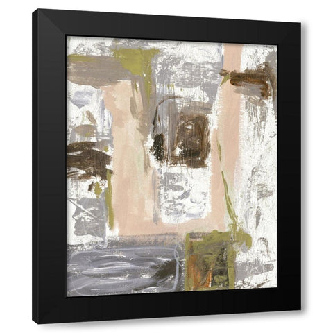 Facets I Black Modern Wood Framed Art Print with Double Matting by Wang, Melissa
