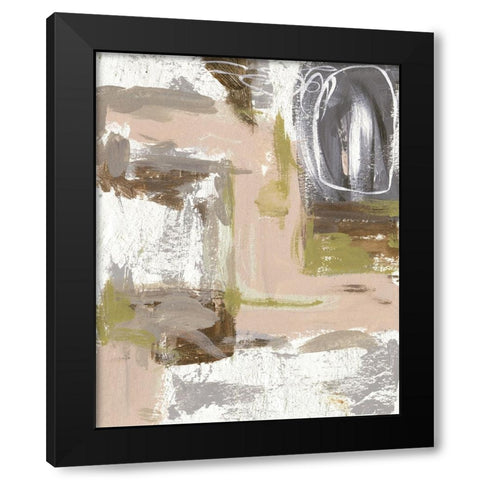 Facets III Black Modern Wood Framed Art Print with Double Matting by Wang, Melissa