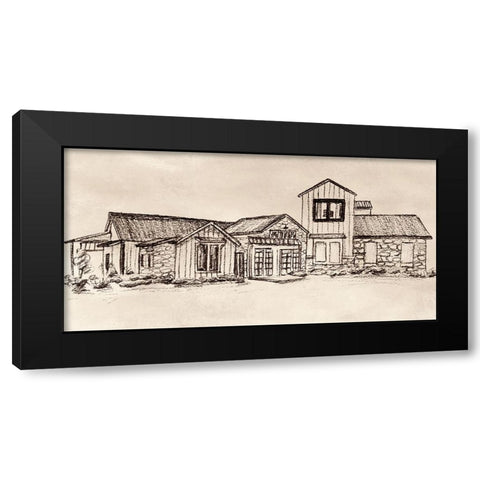 Village at Sunset II Black Modern Wood Framed Art Print by Wang, Melissa