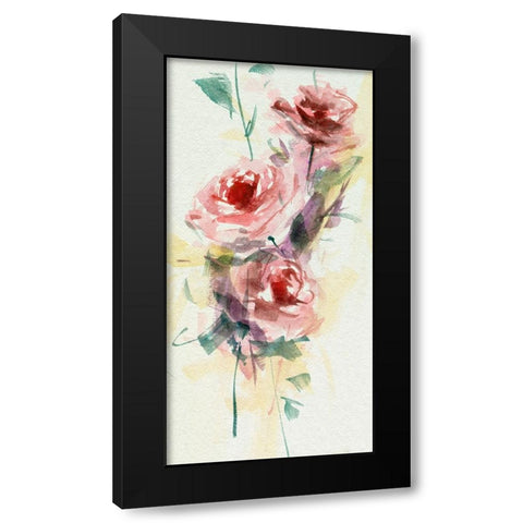 Rosa Flora III Black Modern Wood Framed Art Print by Wang, Melissa