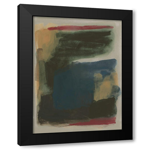 Dark Swath II Black Modern Wood Framed Art Print with Double Matting by Vess, June Erica