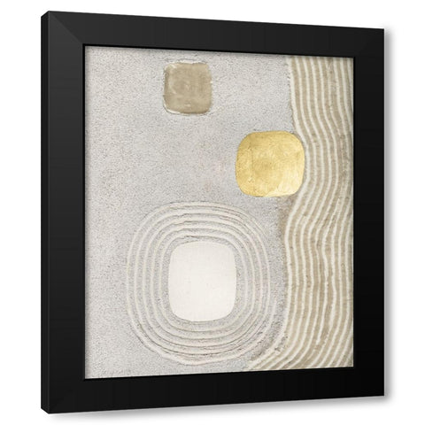 Golden Ishi II Black Modern Wood Framed Art Print by Lam, Vanna