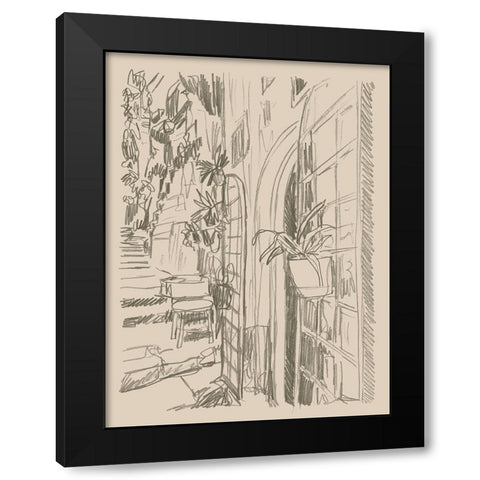 City Sketches III Black Modern Wood Framed Art Print with Double Matting by Vess, June Erica