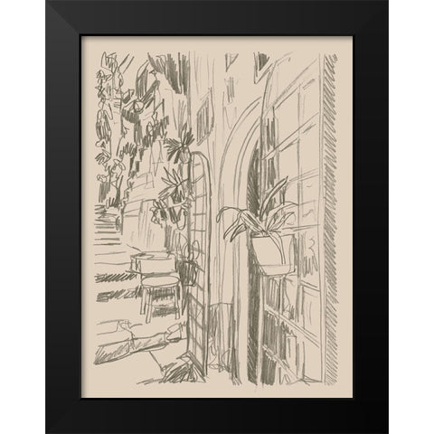 City Sketches III Black Modern Wood Framed Art Print by Vess, June Erica