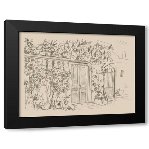 City Sketches IV Black Modern Wood Framed Art Print by Vess, June Erica