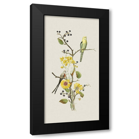 Nostalgic Birds I Black Modern Wood Framed Art Print with Double Matting by Haase, Andrea