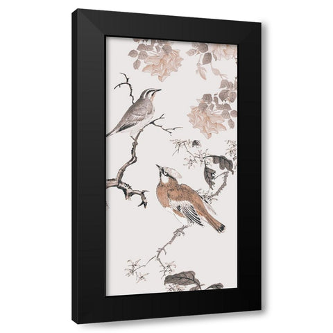 Birds of Asia I Black Modern Wood Framed Art Print by Haase, Andrea