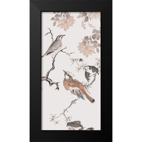 Birds of Asia I Black Modern Wood Framed Art Print by Haase, Andrea