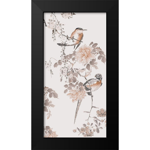 Birds of Asia II Black Modern Wood Framed Art Print by Haase, Andrea