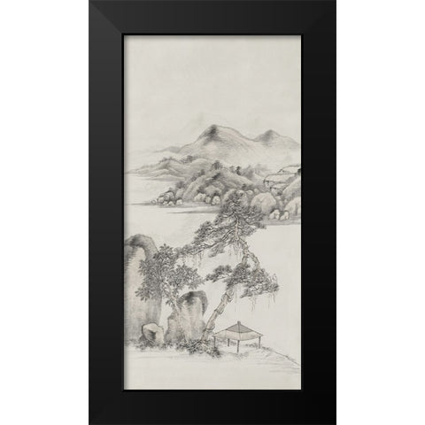 Chinese Mountain View II Black Modern Wood Framed Art Print by Haase, Andrea