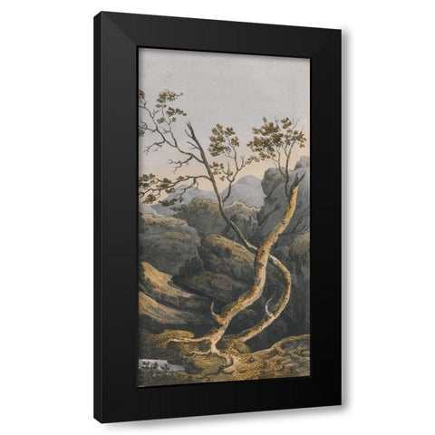 Chinese Landscape I Black Modern Wood Framed Art Print with Double Matting by Haase, Andrea