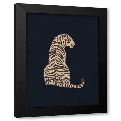 Big Jungle Cats III Black Modern Wood Framed Art Print with Double Matting by Barnes, Victoria