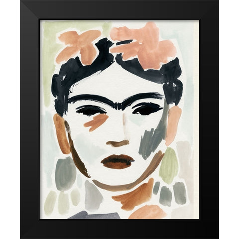 Frida Fragments II Black Modern Wood Framed Art Print by Barnes, Victoria