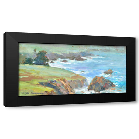 Ragged Cliffs Black Modern Wood Framed Art Print with Double Matting by Stevens, Allayn