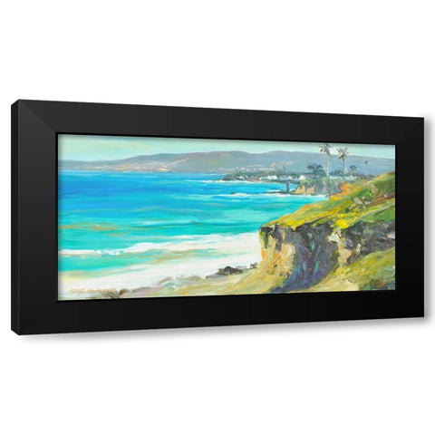 Coast Cliffs Black Modern Wood Framed Art Print by Stevens, Allayn
