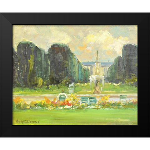 Italian Gardens Black Modern Wood Framed Art Print by Stevens, Allayn