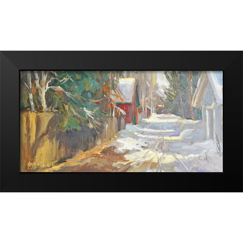 Neighborhood Drive Black Modern Wood Framed Art Print by Stevens, Allayn