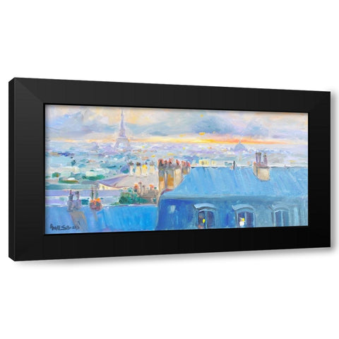View of the Tower Black Modern Wood Framed Art Print with Double Matting by Stevens, Allayn
