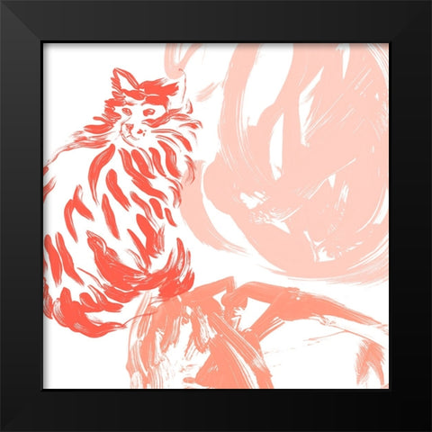 Paint Box Cats VI Black Modern Wood Framed Art Print by Vess, June Erica