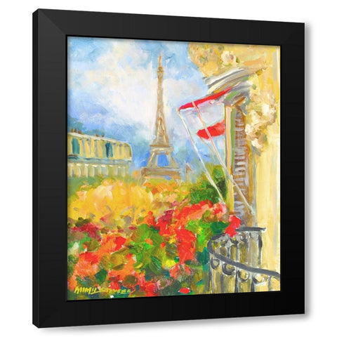 Tower Balcony Black Modern Wood Framed Art Print with Double Matting by Stevens, Allayn